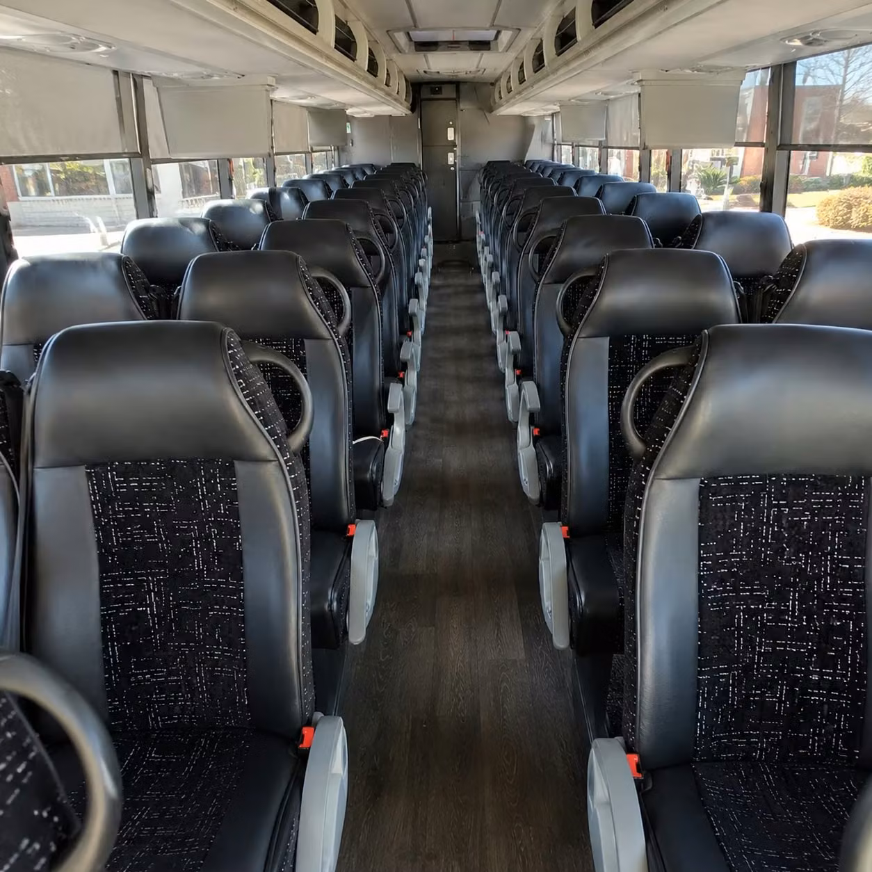 56 passenger charter bus inside