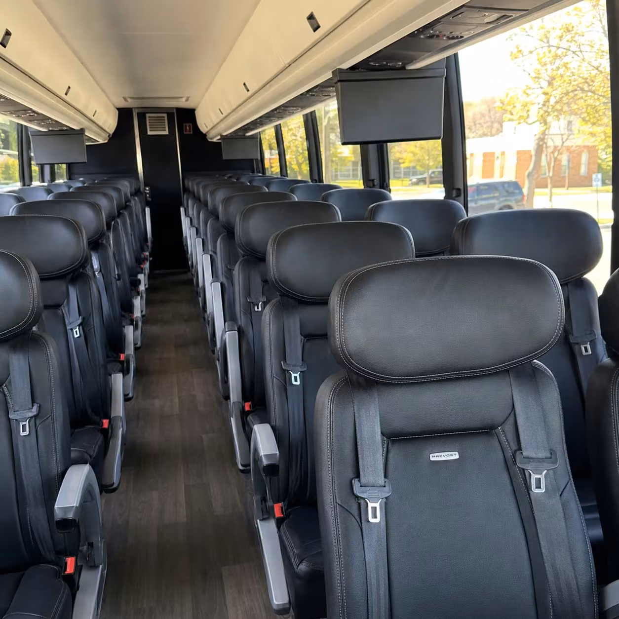 upland charter bus interior