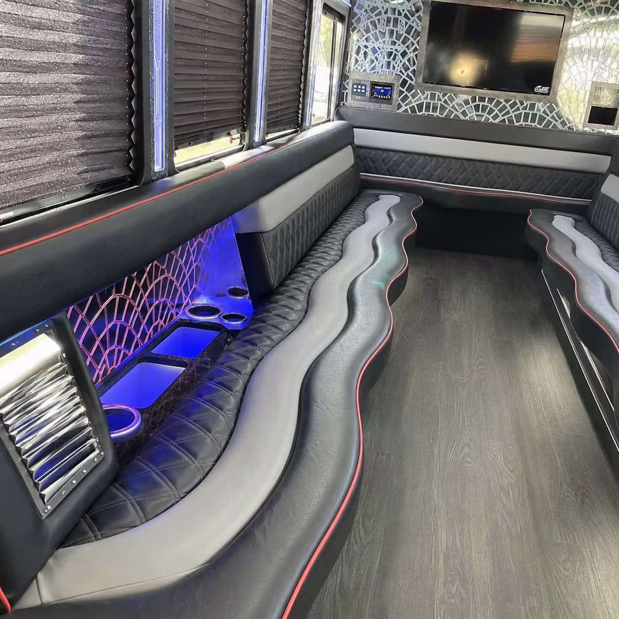 use a party bus to make the pre party in upland part of the prom experience